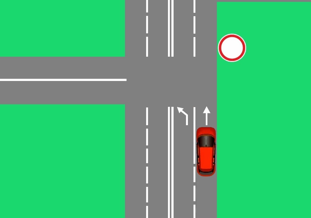 Разметка требует проехать прямо, но впереди знак "движение запрещено". Как быть по ПДД