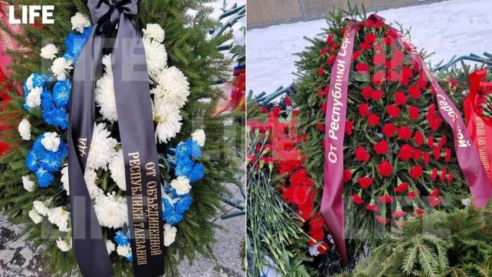 Иностранные государства прислали венки, чтобы почтить память жертв блокады Ленинграда. Фото © Life.ru