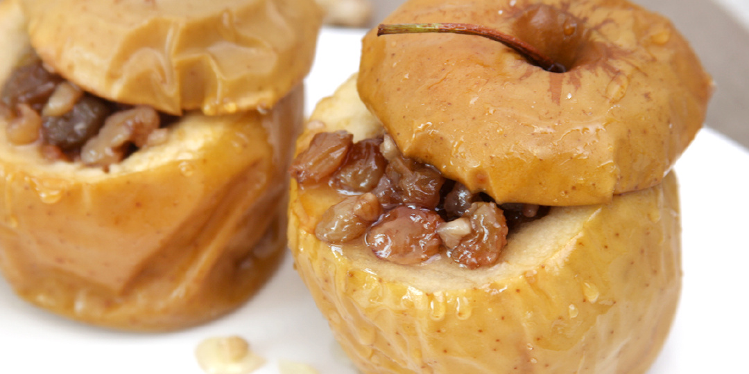 🍎 Запеченные яблоки с орехами и изюмом