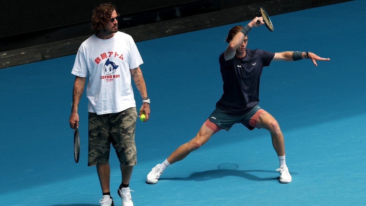    Марат Сафин и Андрей Рублев. AFP