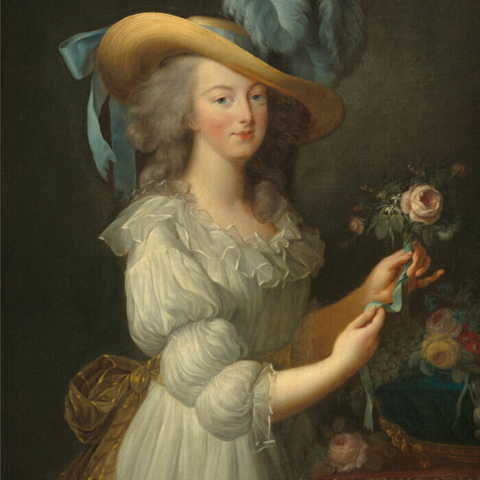 Мария-Антуанетта в муслиновом платье.