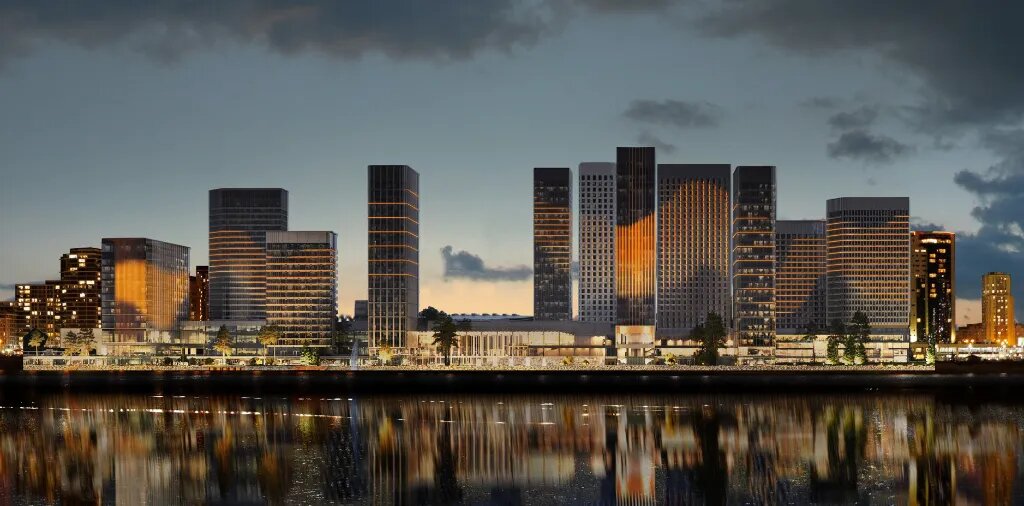 Новые офисы появятся в Казани после строительства «Яр Парк» — в конце 2025 года выдано разрешение на строительство первой очереди. Рендер: Институт развития города