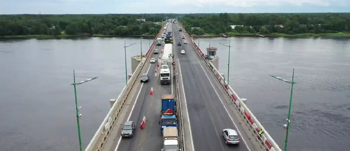    Ладожский мост (архивное фото). Фото: кадр видео пресс-службы ФКУ Упрдор «Северо-Запад»