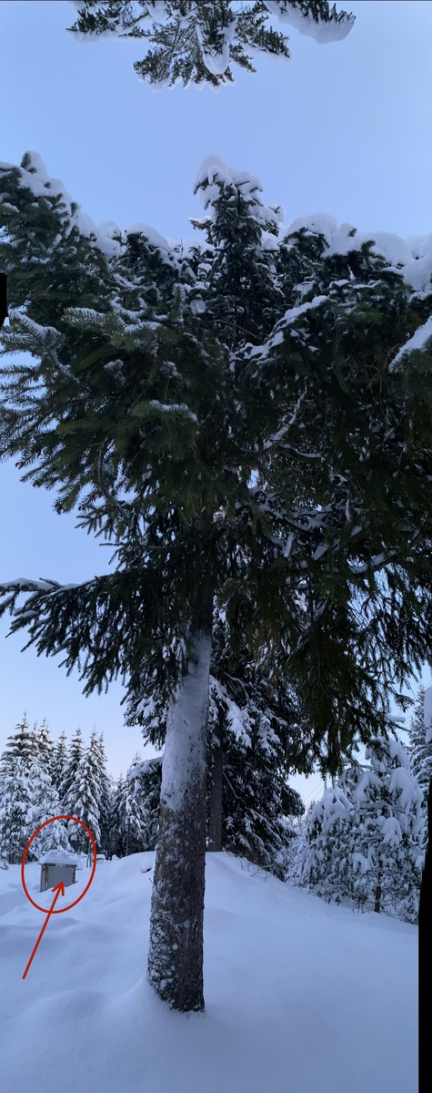 Наш временный кессон , выпал первый снег