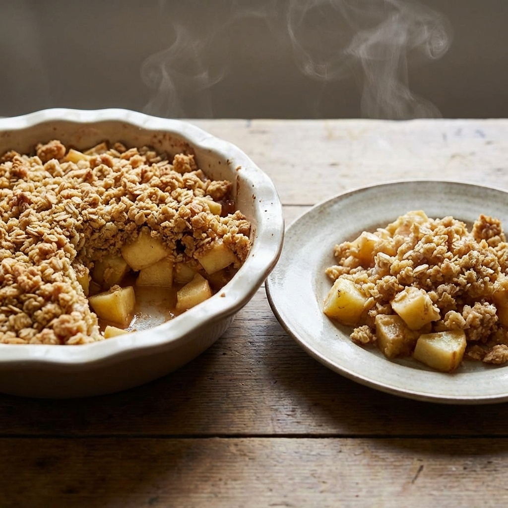 Яблочный крамбл без сахара 