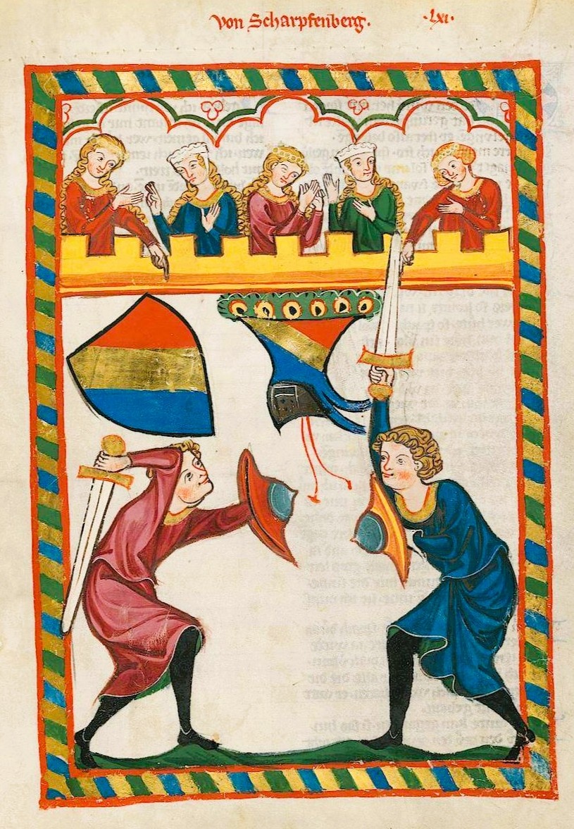 Средневековая миниатюра из Манесского кодекса, ок. 1300 года