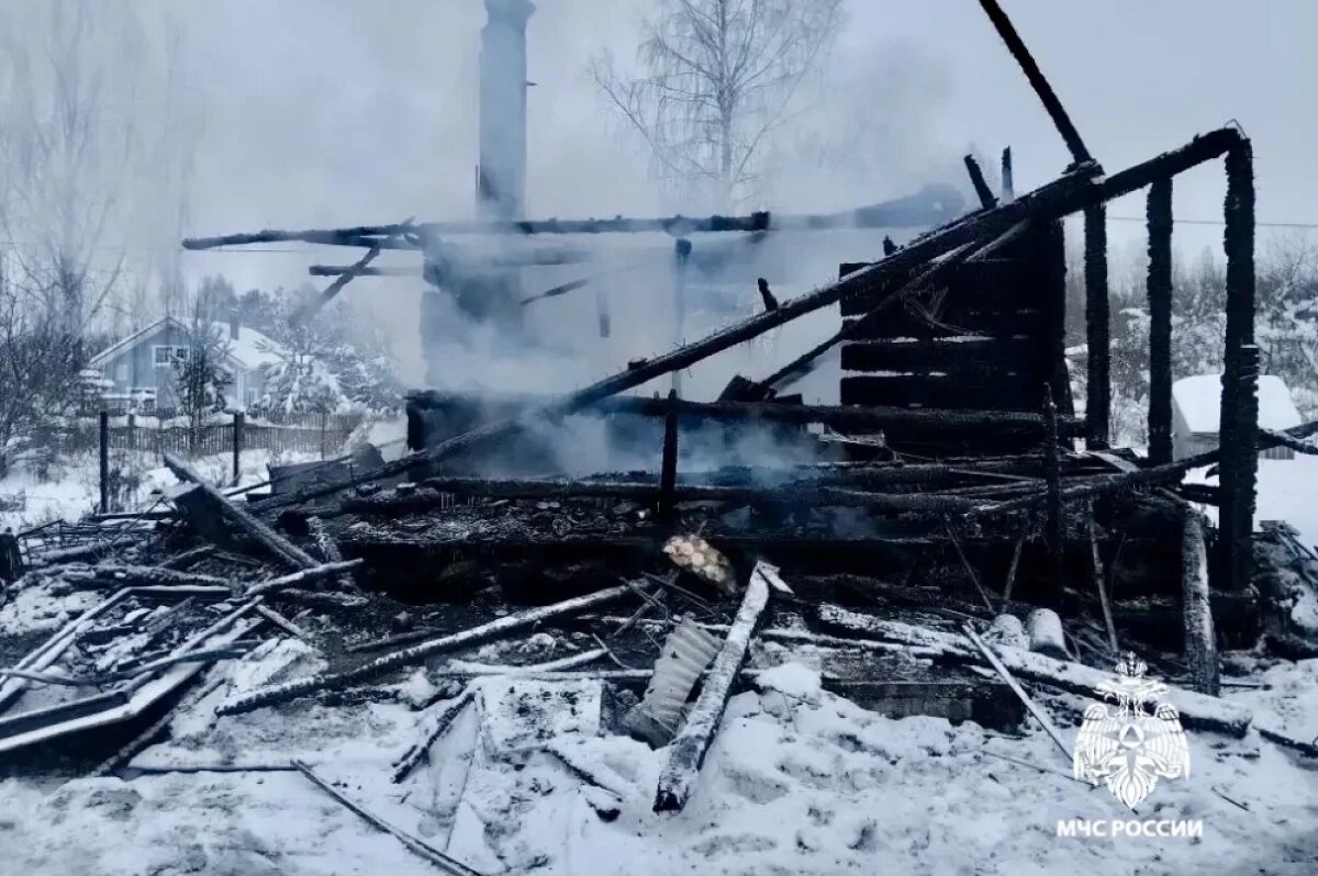    При пожаре в деревне Заручье Калязинского округа погибли два человека