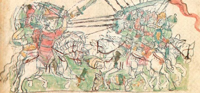 Поход Святослава на хазар. Иллюстрация из Радзивилловской летописи