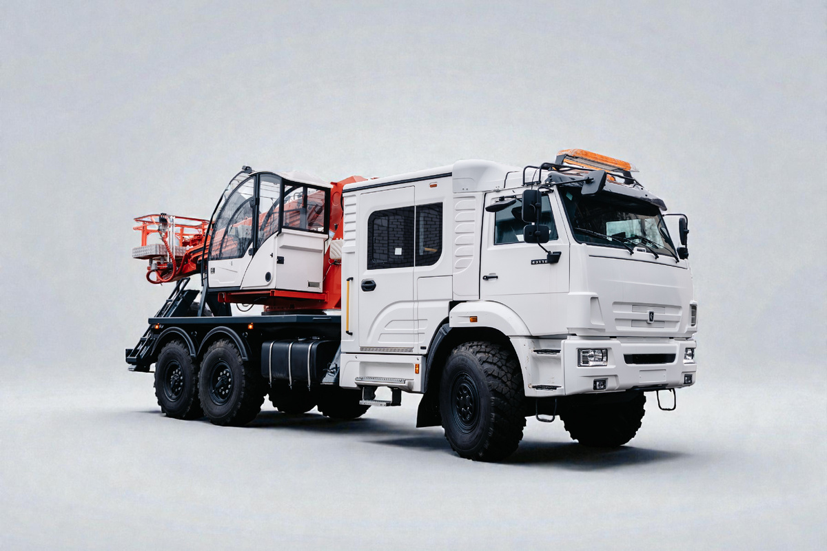 Megalift ML-22 - автогидроподъёмник ПСС-131.22Э на шасси КАМАЗ 43118 с двухрядной кабиной на 7 посадочных мест