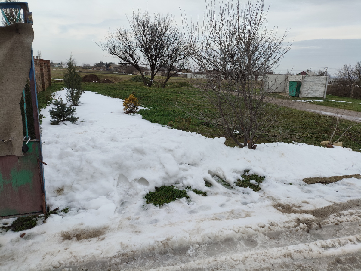 И куча снега, которая с дороги накидана была, даже не просела ни разу...