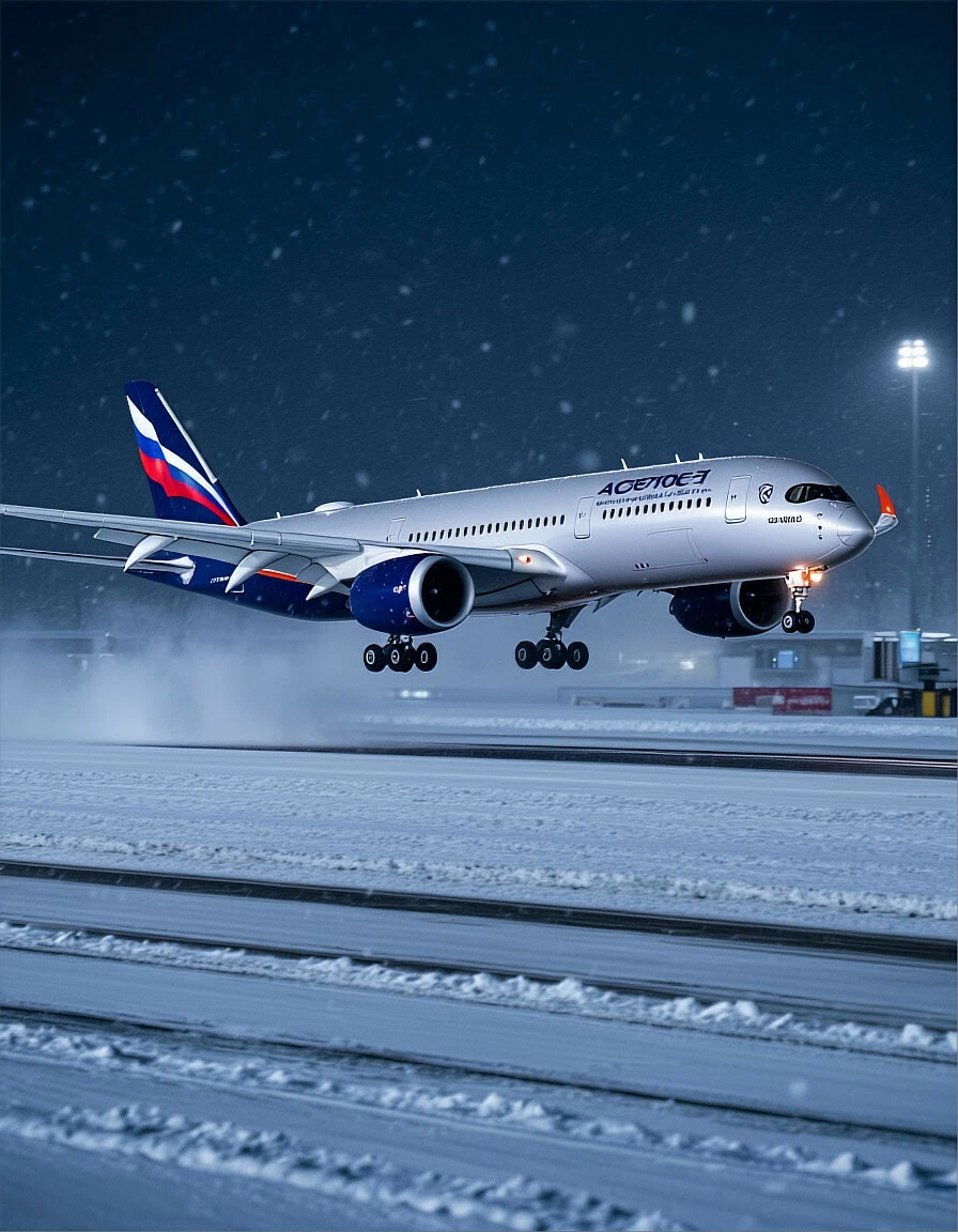 Из-за сильного снегопада в Москве рейсы «Ижавиа» задержались в воздухе и на земле