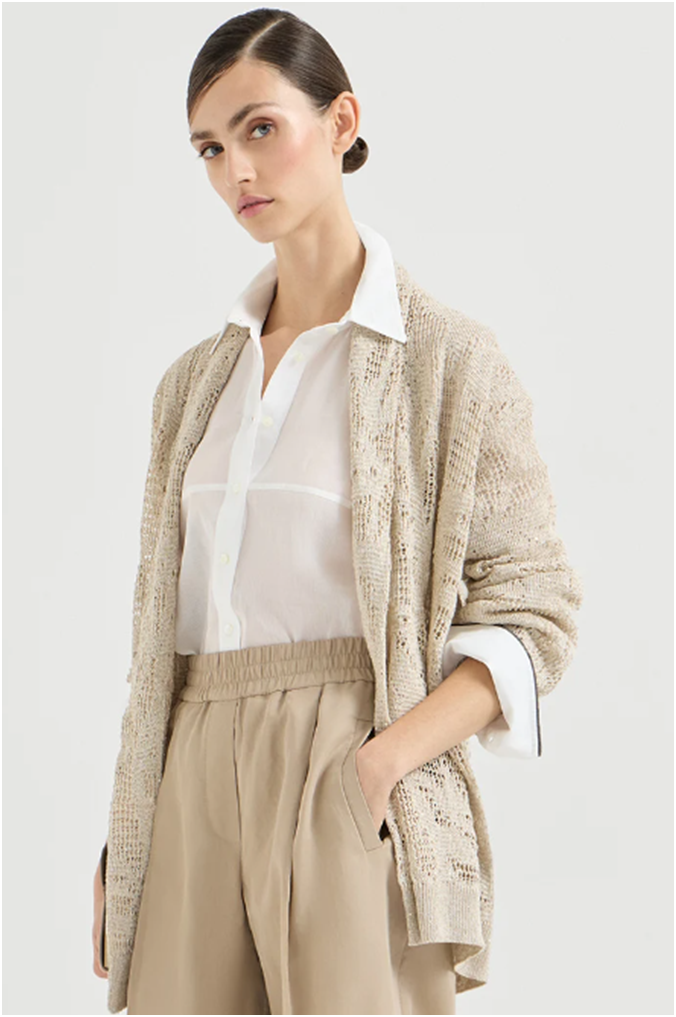 Кардиган Dazzling Water Lillies - передняя часть.