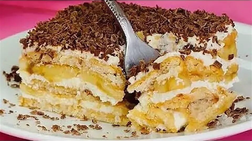 Торт из печенья и бананов без выпечки: рецепт за 15 минут