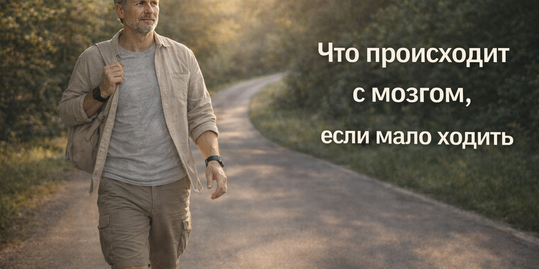 Что происходит с мозгом, если мало ходить?