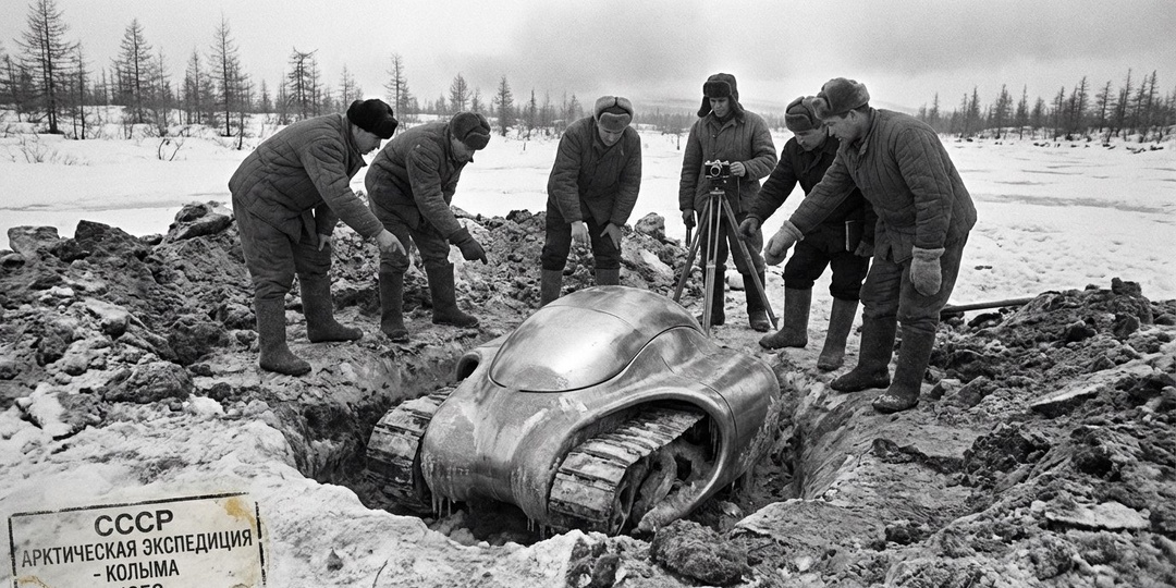 Трактор, которому 12 000 лет нашли в мёрзлой земле Колымы