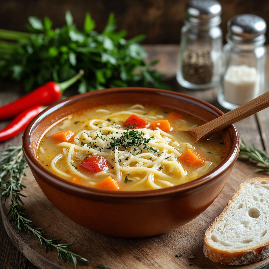 Овощной суп по‑японски: лёгкий рецепт с беконом и фасолью 🍲 