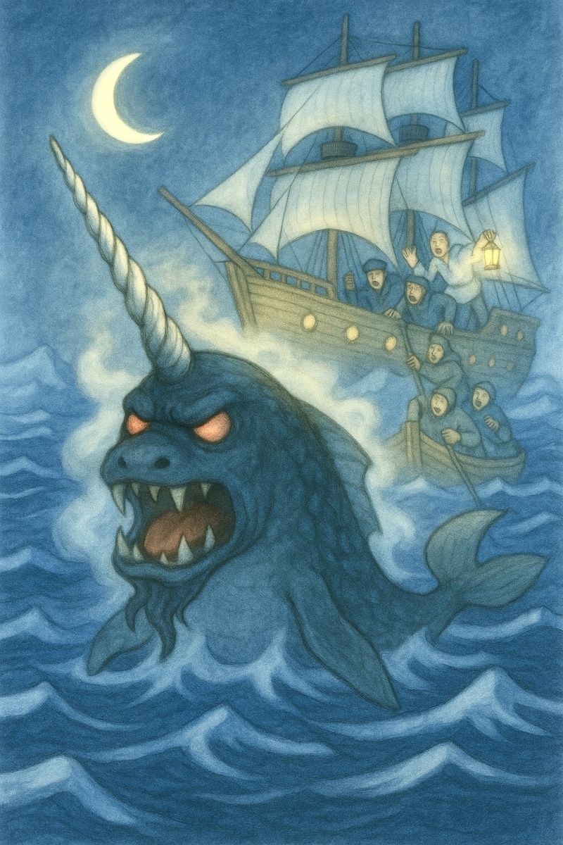 Люди говорили, что нарвалы это морские чудовища