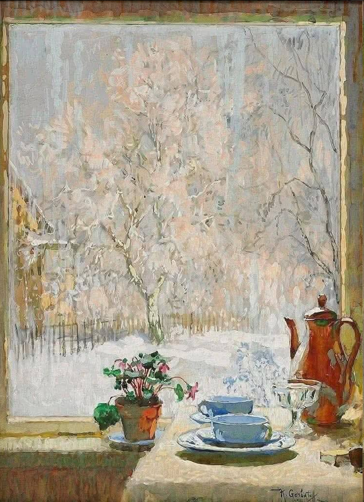 Константин Горбатов. «Сквозь окно зимой». 1945
