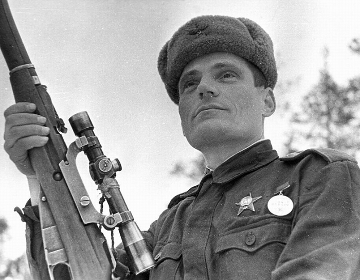 Советский снайпер. Фото для иллюстрации