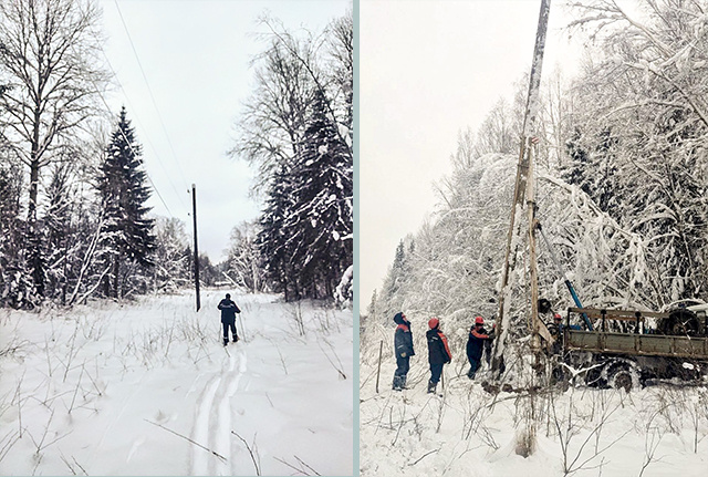 100 бригад энергетиков восстанавливают электроснабжение в Тверской области