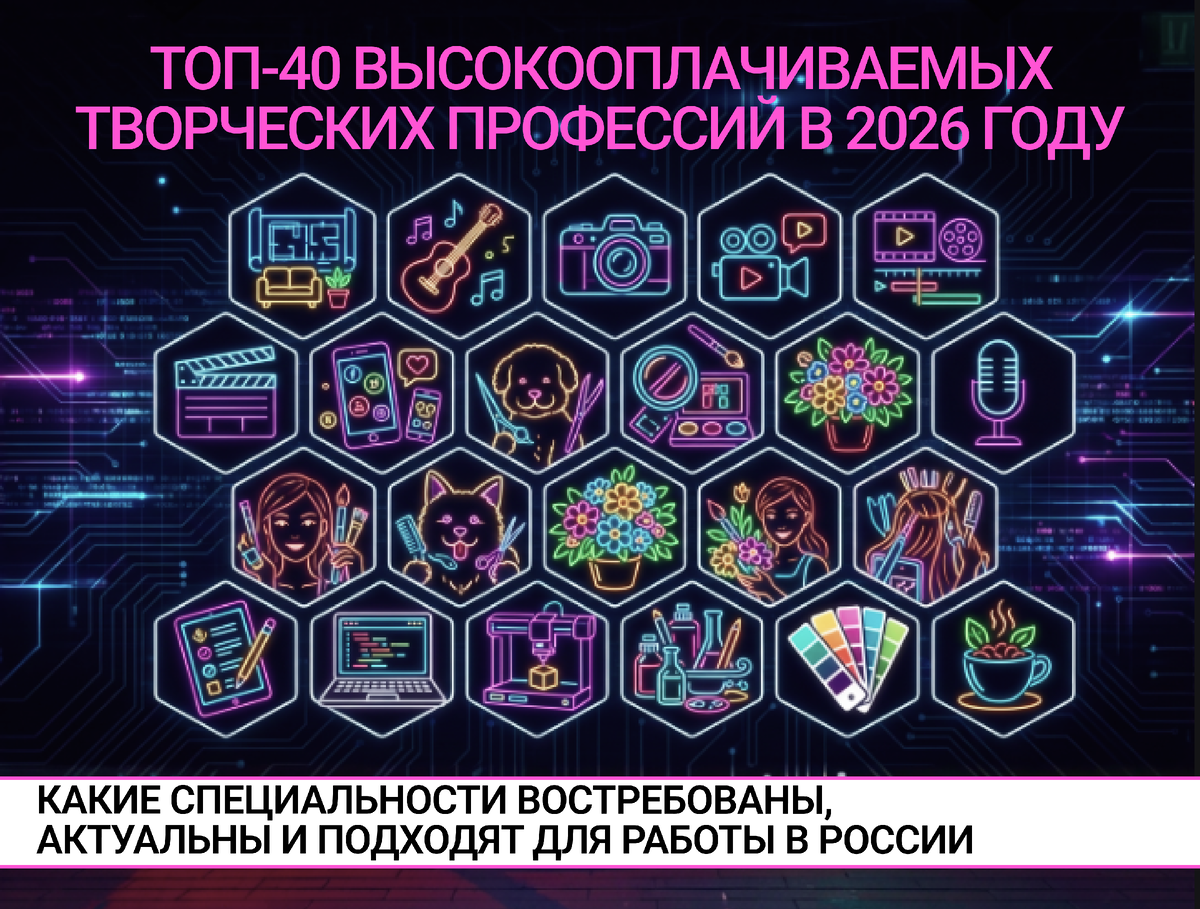 Лучшие творческие профессии в 2026 году
