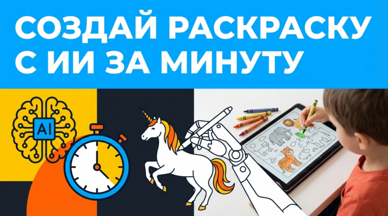    Как создать раскраску для детей с помощью нейросети по любой теме за минуту admin