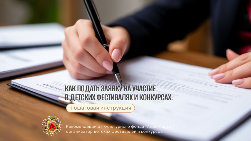 Как подать заявку на участие в детских фестивалях и конкурсах: пошаговая инструкция