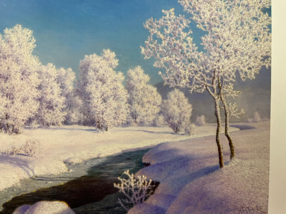 Зимнее утро в Энгадине. Швейцария