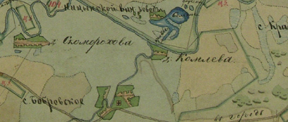 Фрагмент Плана Генерального Межевания Екатерины II.