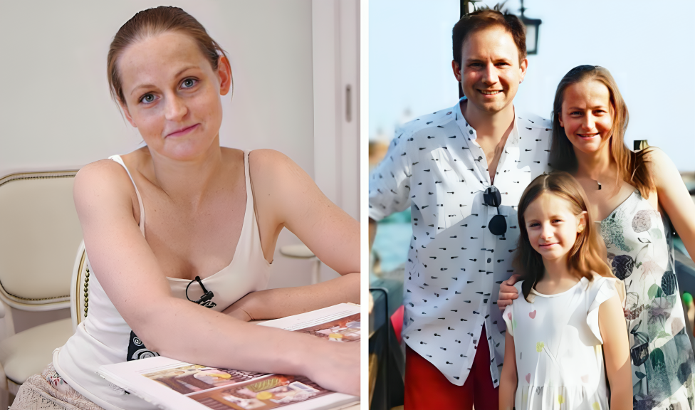 Яна с мужем и дочкой