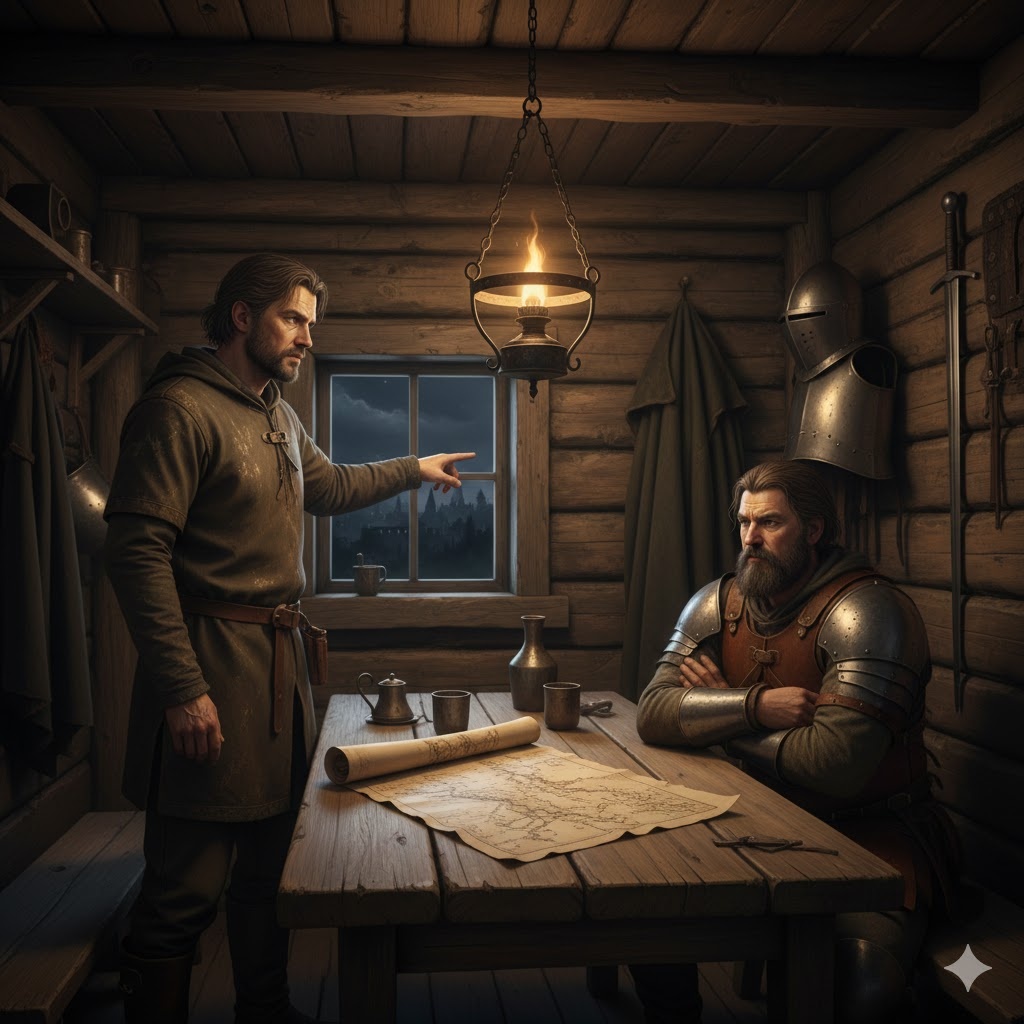 "Предрассветная мобилизация: Решающая встреча", иллюстрация создана сетью Джемини