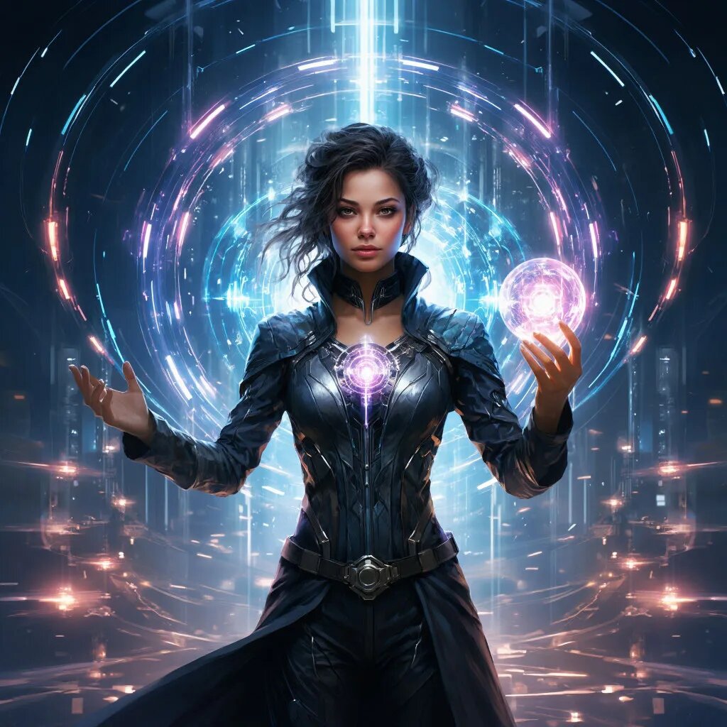 Техномагия. Иллюстрация сгенерирована нейросетью