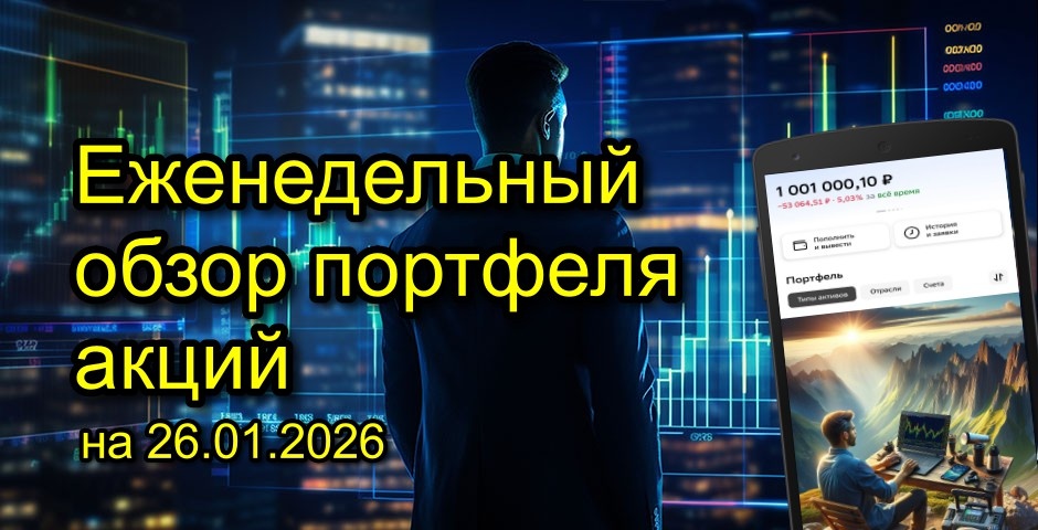 Еженедельный ОБЗОР дивидендного портфеля акций на 26.01.2026