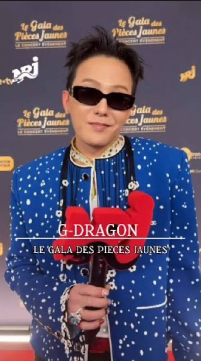 G-DRAGON посещает ведущее благотворительное мероприятие Франции «Le Gala des Pièces Jaunes», прошедшее на Paris La Défense Arena. © Galaxy Corporation, фото из открытых источников