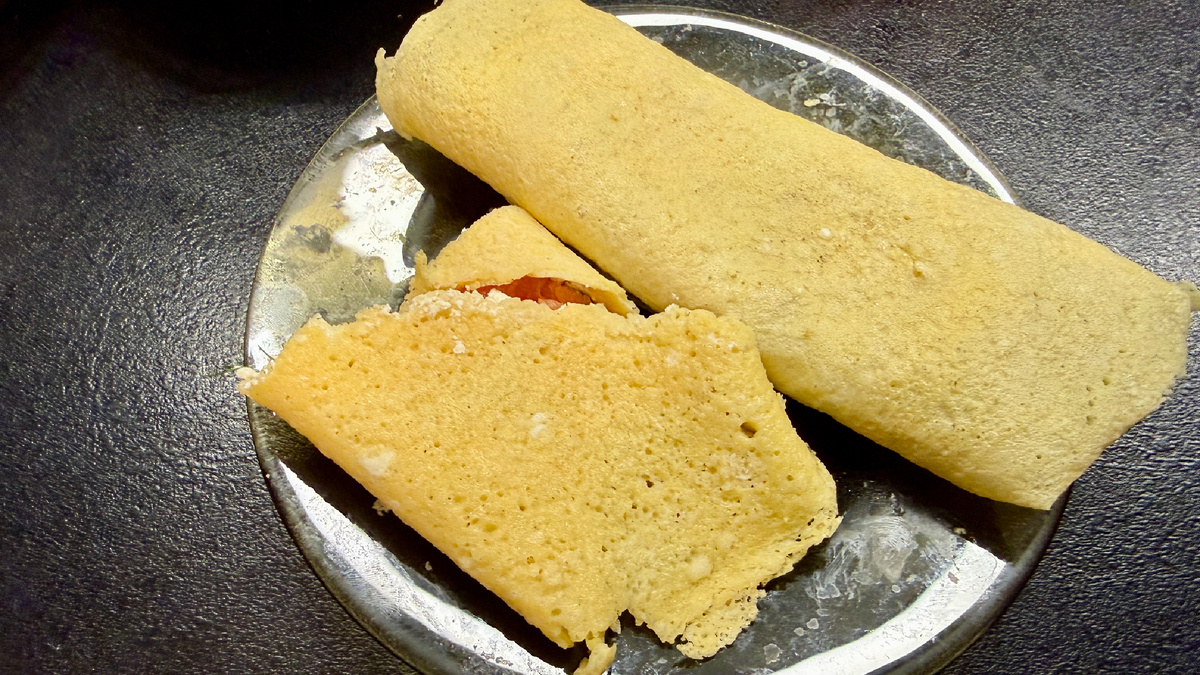 Фото готового блюда. Первый "блин комом" - фотографии автора.