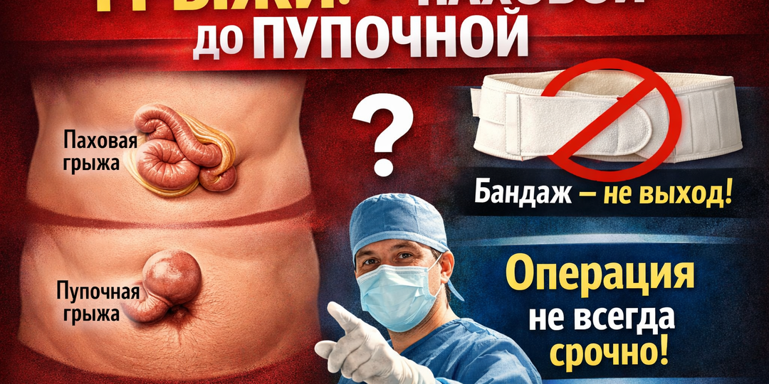 Грыжи: от паховой до пупочной. Почему бандаж - не выход, а операция не всегда нужна срочно