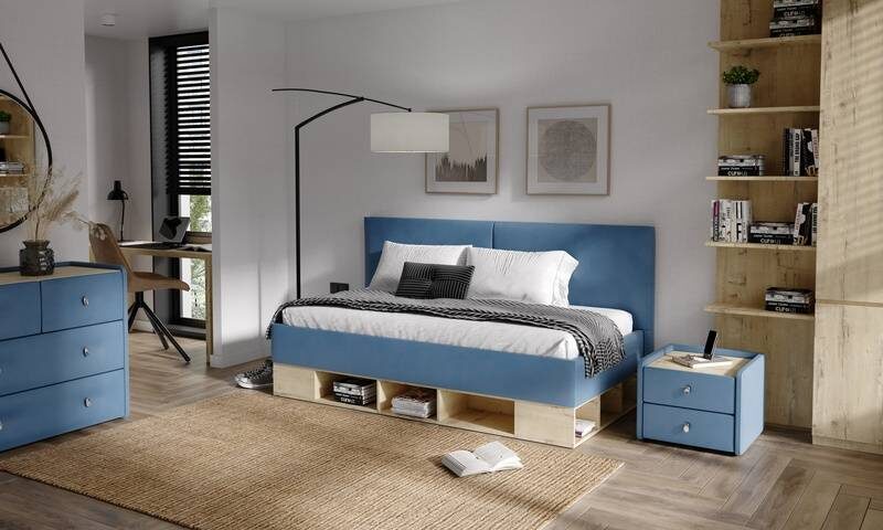 Кровать-тахта Lancaster 1 с подъемным механизмом и дополнительным хранением