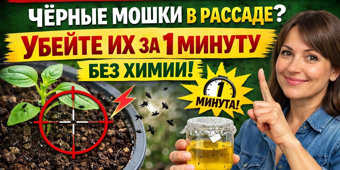 Не слушайте глупых про черных мух! Чёрные мошки в рассаде? Убейте их за 1 минуту БЕЗ ХИМИИ!
