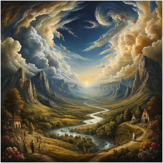 Сгенерировано ИИ- жизнь в другом измерении, на Небесах.