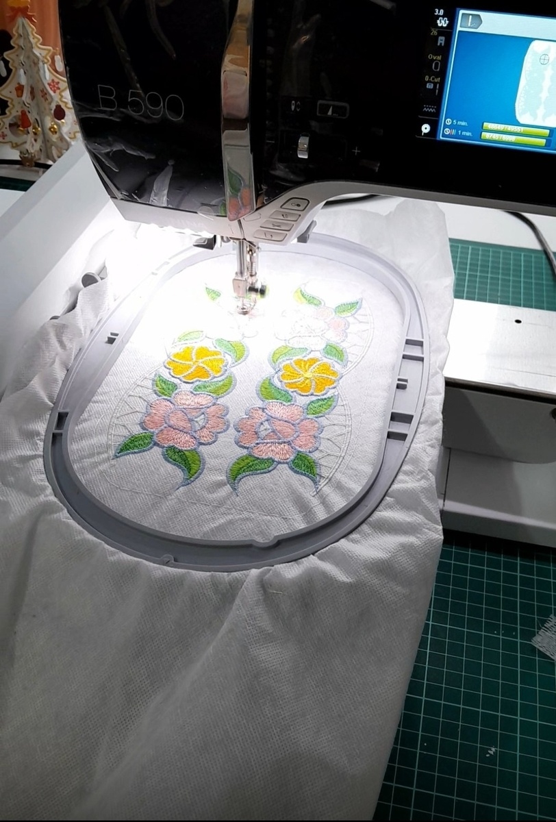 Вышивка на водорастворимом флизелине