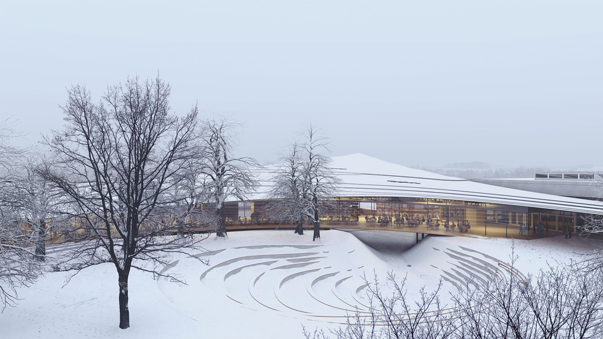 Парк возле здания библиотеки. Фото с сайта kkaa.co.jp