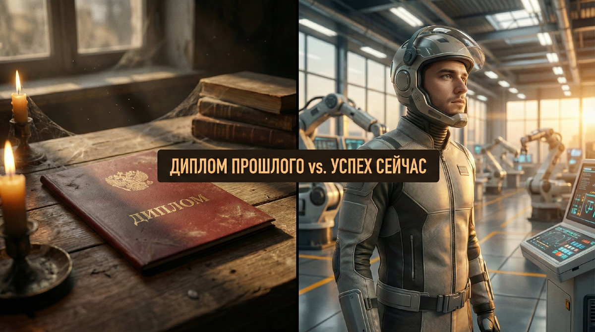 Обложка: Сравнение ценности диплома вуза и зарплаты бурильщика в 2026 году