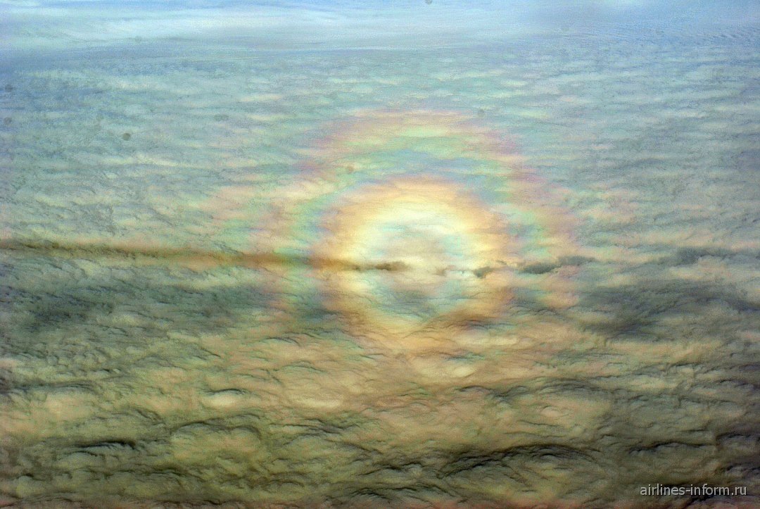    Глория и тень от конденсационного следа