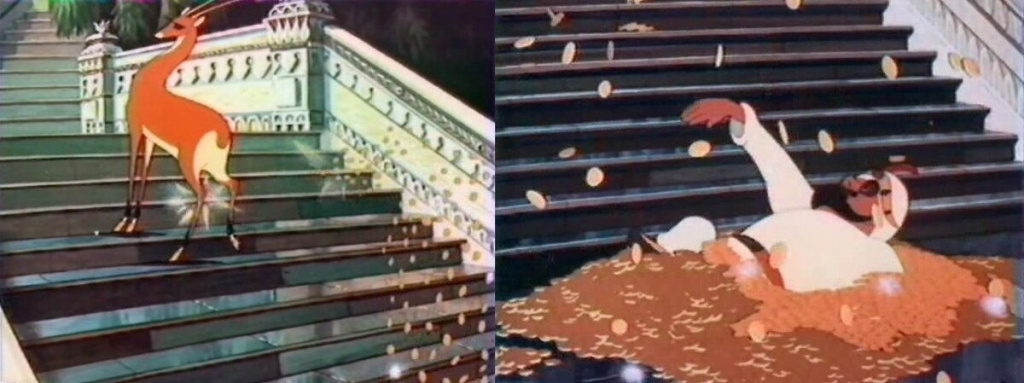 Кадры из мультфильма "Золотая антилопа"