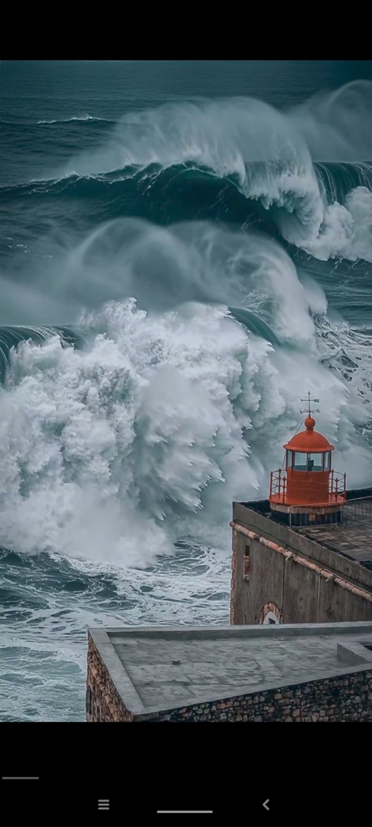 Скрин из видеоролика Nazaré waves 