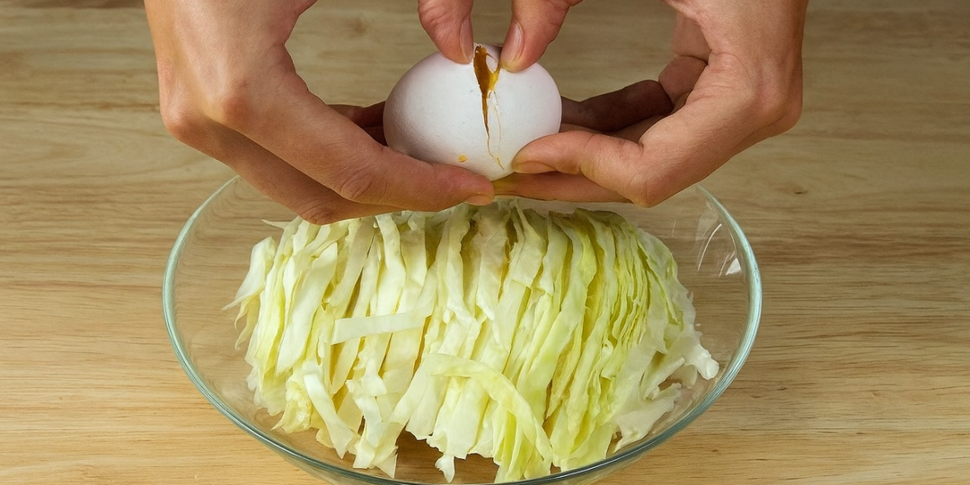 Возьмите яйцо и капусту. Часто готовлю забытый рецепт времен СССР, вкусно, дешево и все спрашивают рецепт