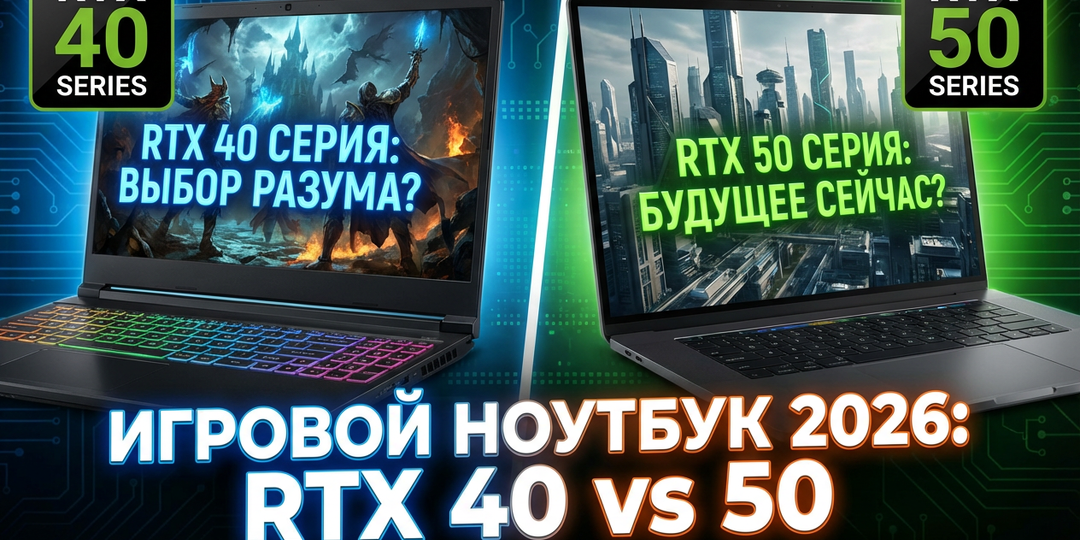 Игровой ноутбук с RTX 50-й серии против RTX 40-й. Подробный гид по выбору, чтобы не потерять деньги