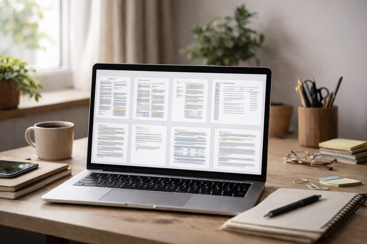 Несколько PDF-файлов, которые нужно собрать в один документ