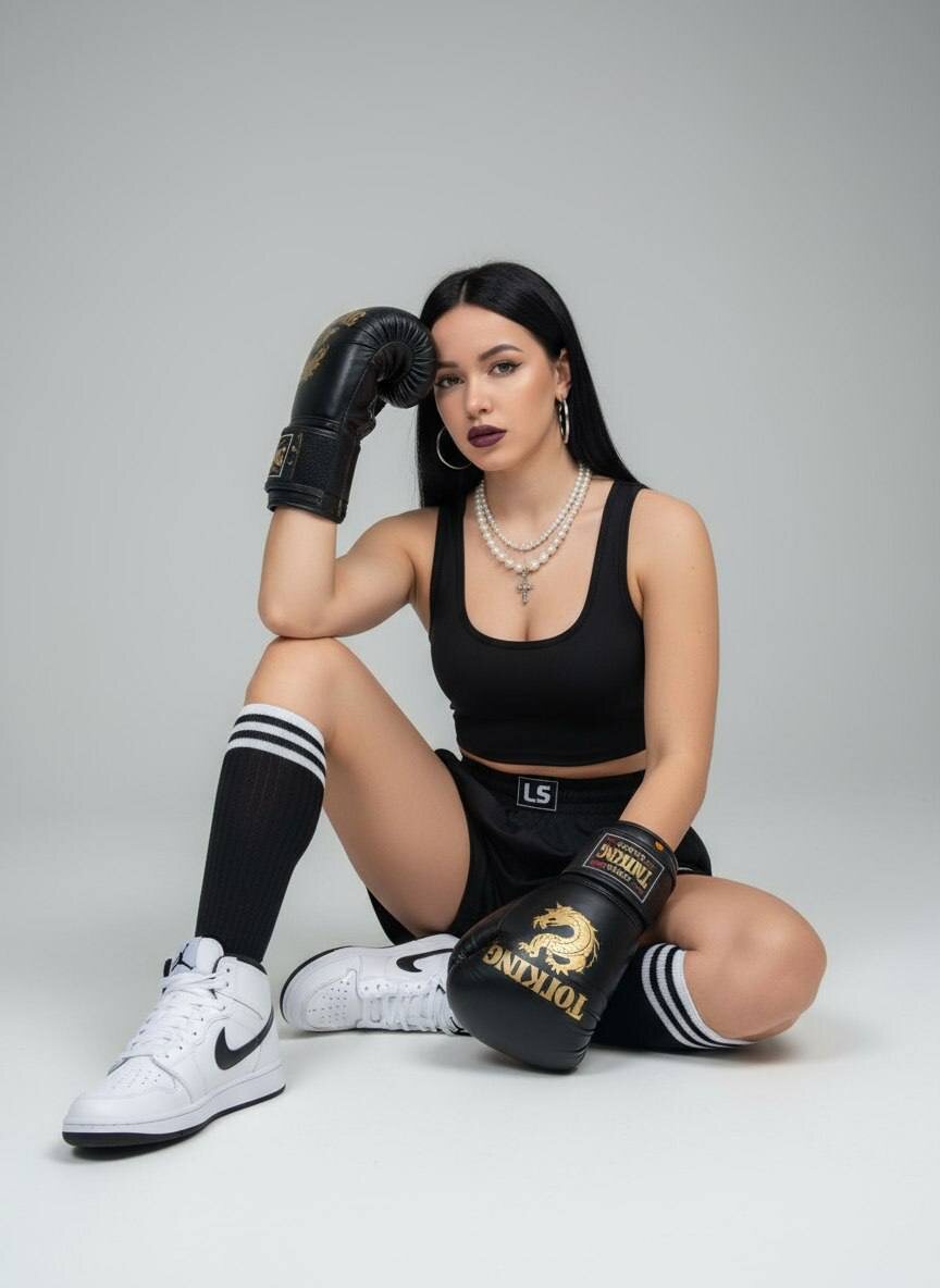 Девушка в боксерских перчатках — @promtyi