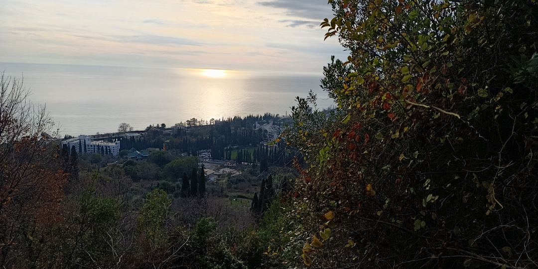 Зимняя сказка Нового Афона: виды с высоты птичьего полета